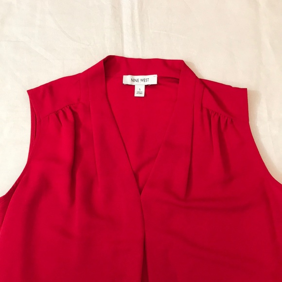 Last Chance!! NWT Nine West Red A-Line tank top - Picture 2 of 7